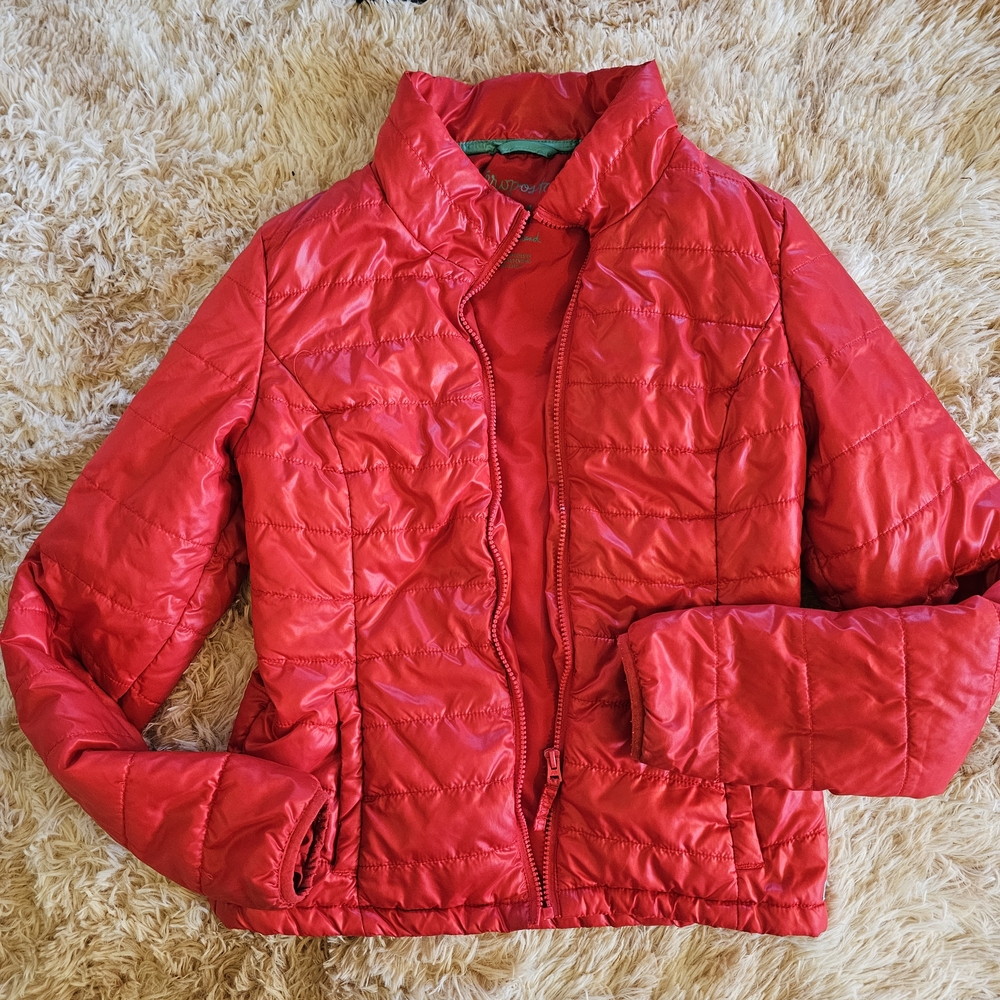 Women's Red Quilted Jacket